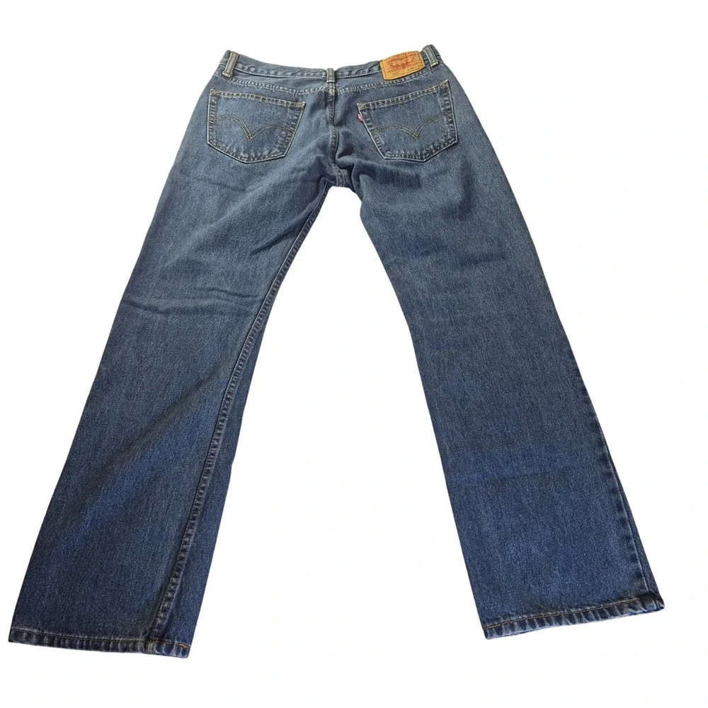 Levi's 505 Straight Fit Mens 34x32 Blue‎ Denim Jeans Regular Fit Classic